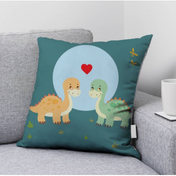 Housse coussin dinosaure